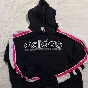 Adidas Womens Cropped Large Hoodie